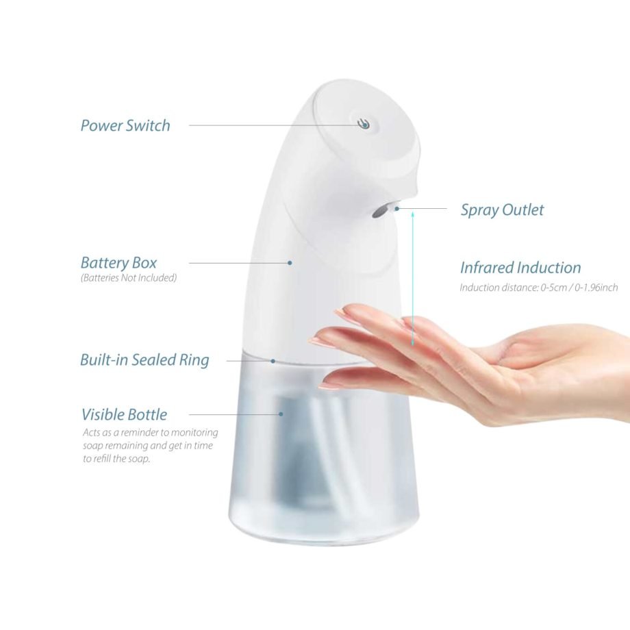 450mL Automatic Soap Dispenser Touchless Hand Disinfection Machine Alcohol Sanitizer Mist Spray Hand Washer Soap Dispenser Pump