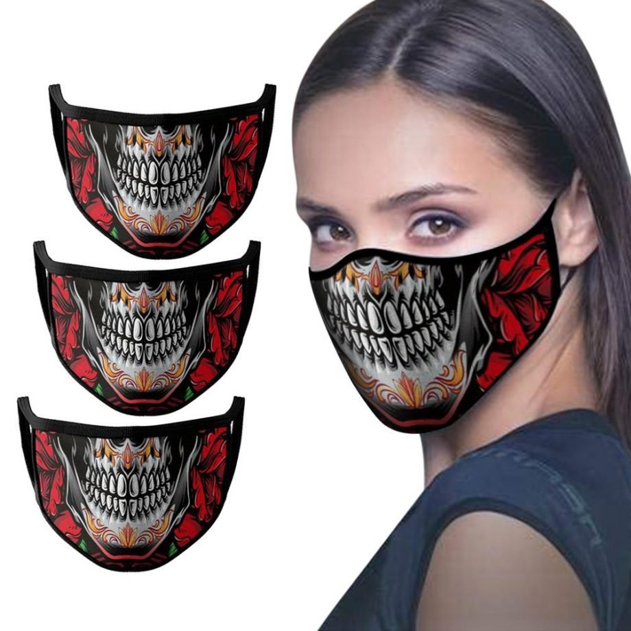 Fashion Adult Washable Floral 3D Printing Adjustable Breathable Masks Reusable Mouth Cover Fashion Fabric Masks mascarilla