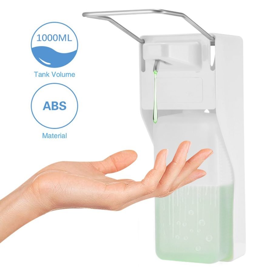 1000ml Wall-mounted Sanitizer Dispenser Soap Dispenser ABS Manual Soap Dispenser Elbow Press Soap Pump For Home Hotel Bathroom