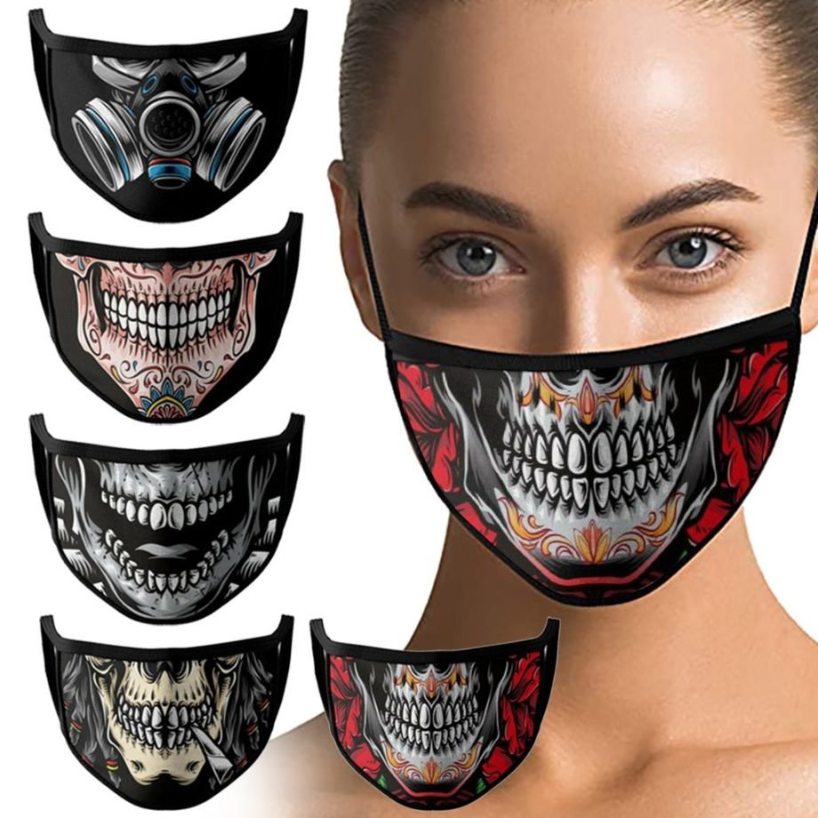 Fashion Adult Washable Floral 3D Printing Adjustable Breathable Masks Reusable Mouth Cover Fashion Fabric Masks mascarilla